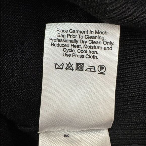 DKNY Button up short sleeves studded sweater.  Black. Large - Picture 11 of 11